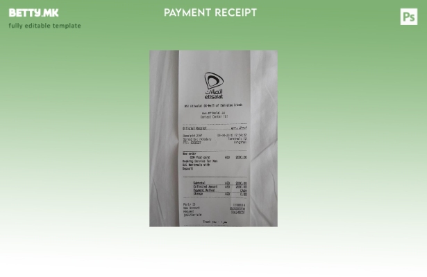 Шаблон за групна потврда за плаќање во модерен стил